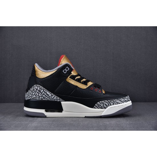 Jordan 3 Retro Black Cement Gold (Women