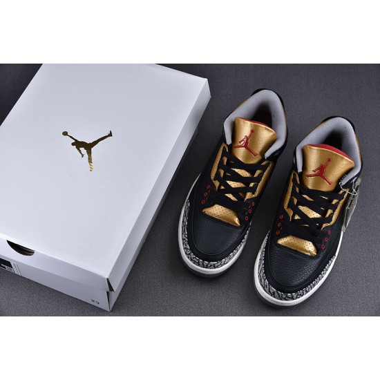 Jordan 3 Retro Black Cement Gold (Women