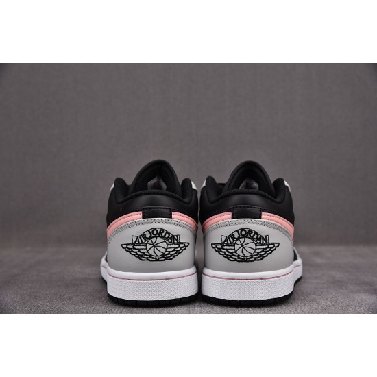 Jordan 1 Low Black Grey Pink Men